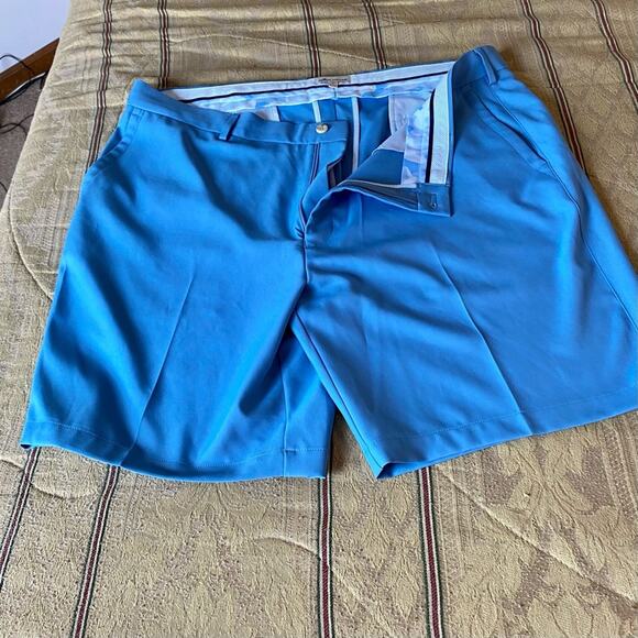 Peter Millar Stealth Performance Shorts Light Blue Size 42 Sold Out Online - Picture 12 of 12